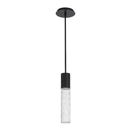 Dweled Sleek 14in LED Indoor and Outdoor Pendant 3000K in Black PD-W63